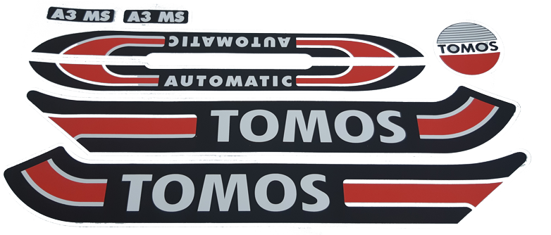 Stickerset Tomos A3 MS Automatic.